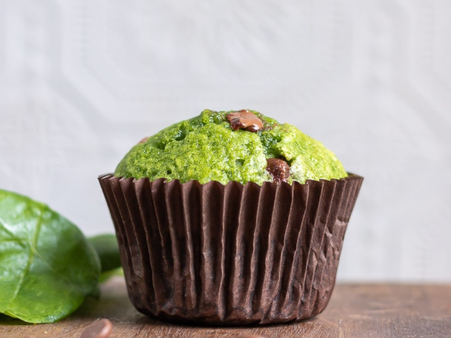 Spinach Muffins with Chocolate Chip 