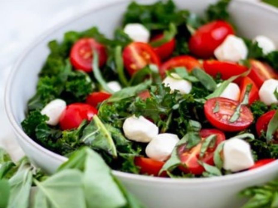 Kale, Basil, and Tomato Salad: